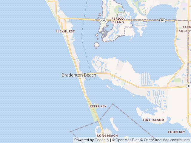 Map of Buttonwood Inlet RV Resort location at Cortez, FL, United States