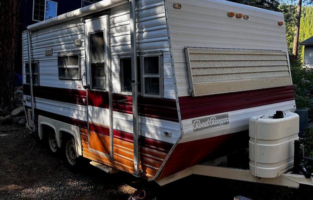 *Burning Man* Trailer setup on playa ready