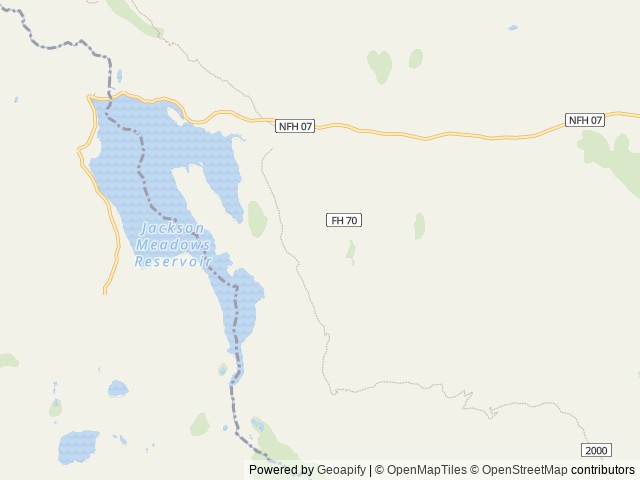 Map of Little Lasier Meadows Campground location at Sierraville, CA, United States