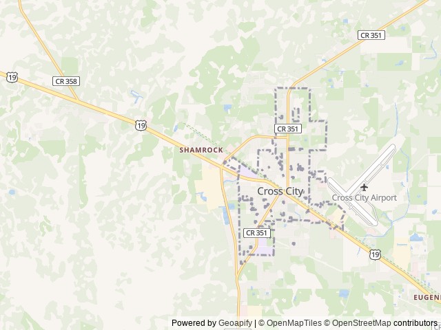 Map of Putnam Lodge RV Park location at Cross City, FL, United States