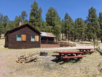 Front of Caldwell Cabin