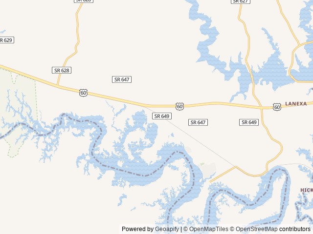Map of Ed Allens location at Lanexa, VA, United States