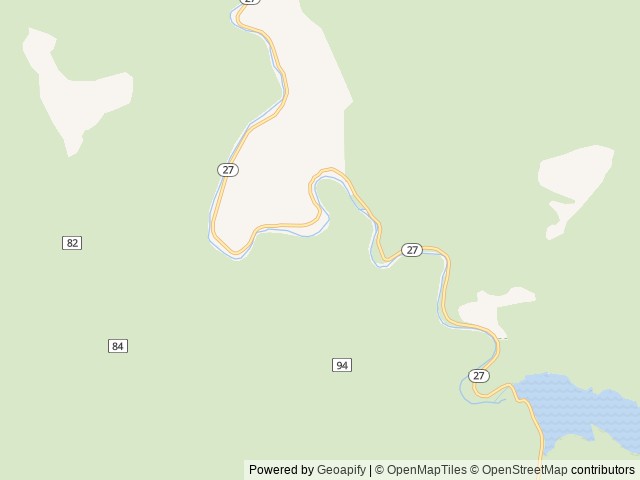 Map of Palisades Campground location at Prineville, OR, United States