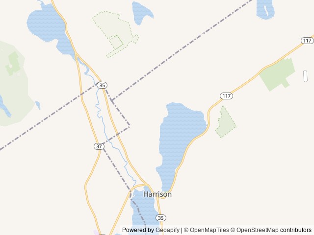 Map of Vacationland Campground location at Harrison, ME, United States