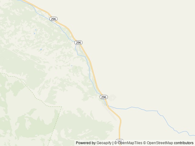 Map of Hunter Peak location at Cody, WY, United States