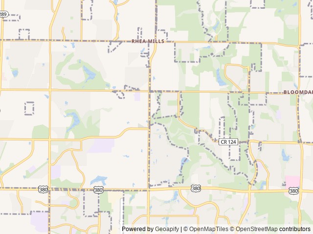 Map of Easy Lane RV Park location at Prosper, TX, United States
