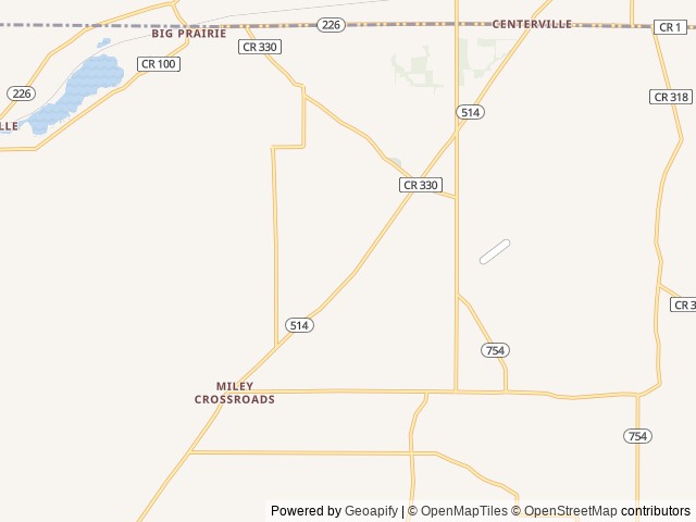 Map of Whispering Hills Jellystone Park location at Glenmont, OH, United States