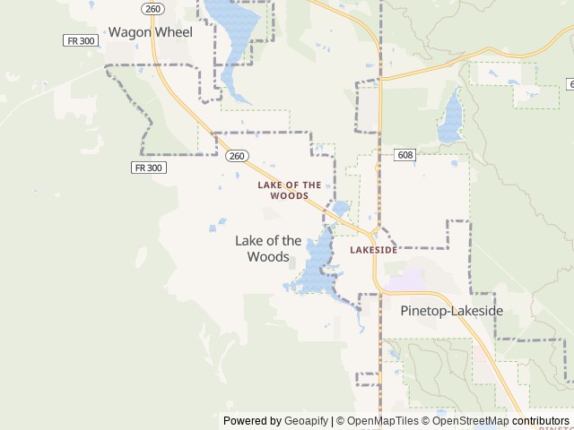 Map of Singing Pines RV Park location at Pinetop, AZ, United States