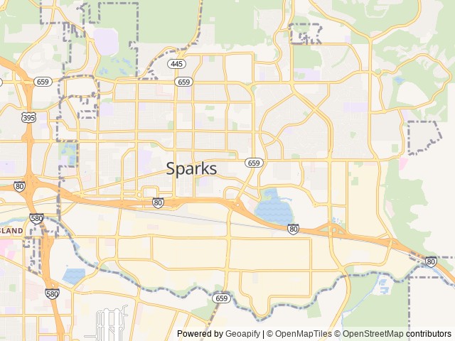 Map of Victorian RV Park location at Sparks, NV, United States