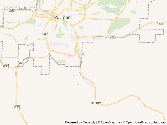 Map of Long Table Camping & Lodging location at Pullman, WA, United States