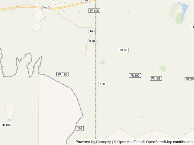 Map of Black Canyon Rim Campground (Apache-sitgreaves National Forest, AZ) location at Overgaard, AZ, United States