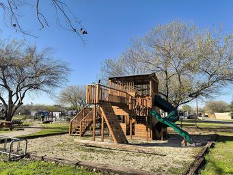 Playground for families at Stone Creek RV Park in San Antonio TX