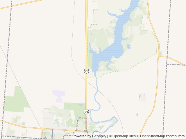 Map of Delaware Lake Damsite Shelters location at Delaware, OH, United States
