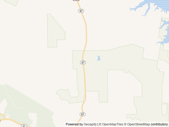 Map of God's Country RV Park location at Hemphill, TX, United States