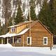 Monture Guard Station Rental Cabin in the Winter.