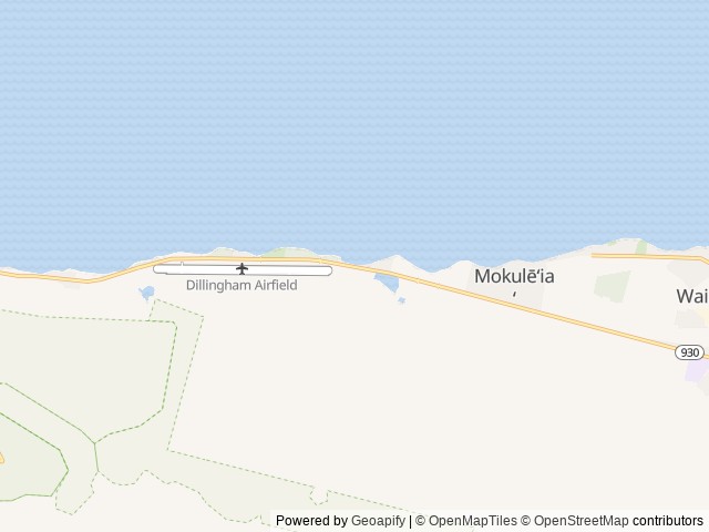Map of Camp Mokule‘ia location at Waialua, HI, United States