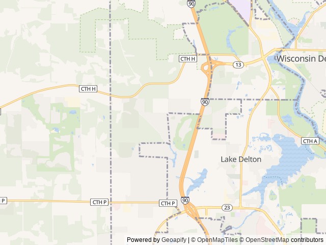 Map of Nature's Touch Campground RV Park location at Wisconsin Dells, WI, United States