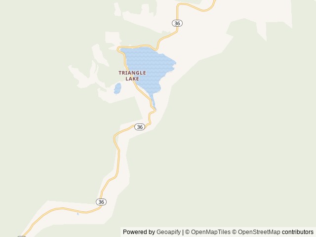 Map of Creekside Retreat at Triangle Lake location at Blachly, OR, United States