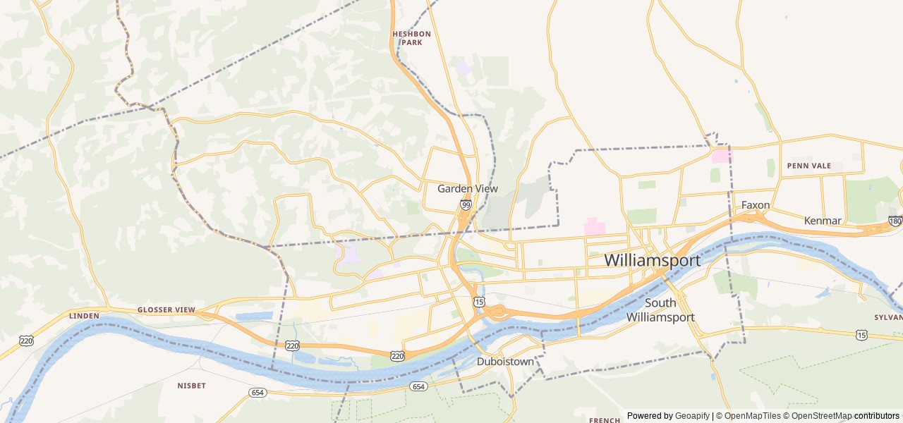 Map for 2018 KZ Escape Mini M181SS near Williamsport, PA