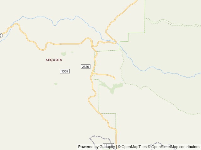 Map of Hodgdon Meadow Campground location at Yosemite National Park, CA, United States