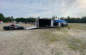 2021 Stealth 8.5x28 Race Car Hauler with room to sleep.