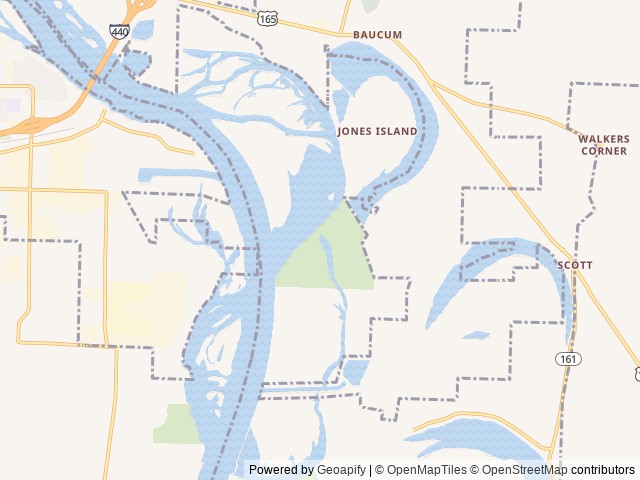 Map of Willow Beach Recreation Area & Campground location at Scott, AR, United States