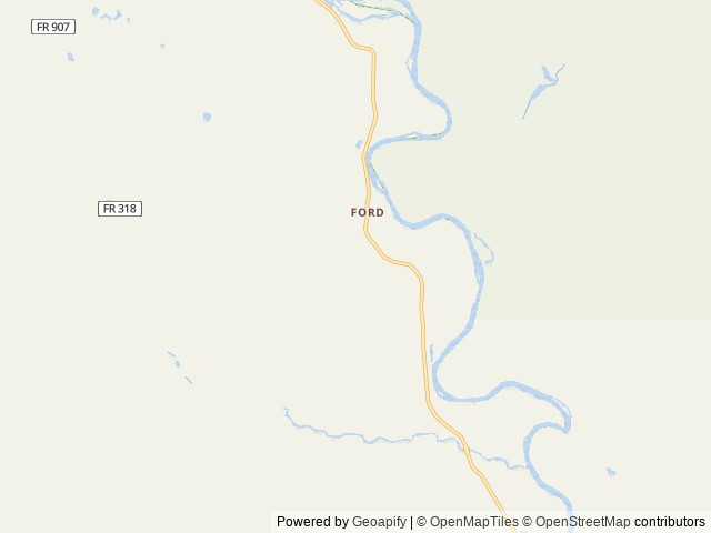 Map of Ford Cabin location at Hungry Horse, MT, United States