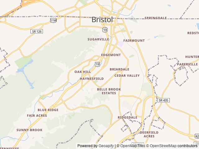 Map for Keystone Bullet Ultra-Light Half-Ton Towable near Bristol, TN