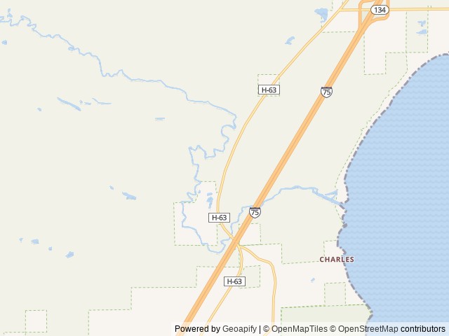 Map of Carp River Campground location at St. Ignace, MI, United States