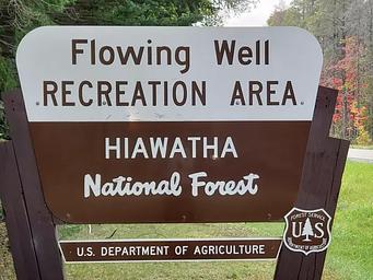 Flowing Well Campground Sign