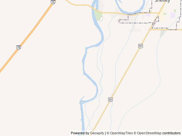 Map for Snake River Runner near Shelley, ID