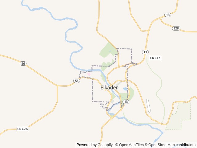 Map for The Cozy Lantern near Elkader, IA