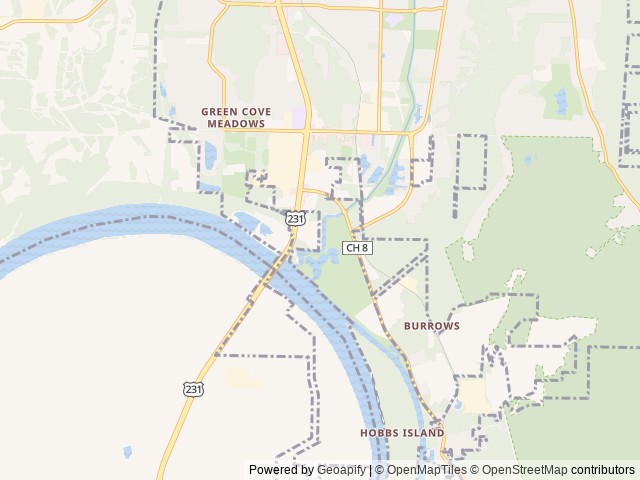Map of Ditto Landing Marina & Campground location at Huntsville, AL, United States