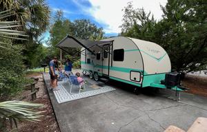 Modern 50s Style Travel Trailer with Outdoor TV!