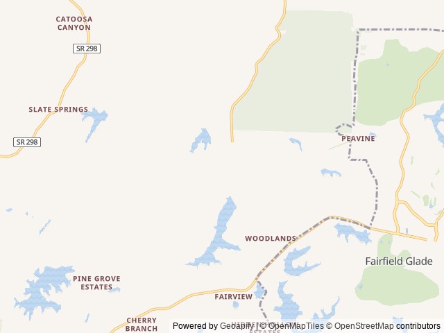 Map of Deer Run RV Resort location at Crossville, TN, United States