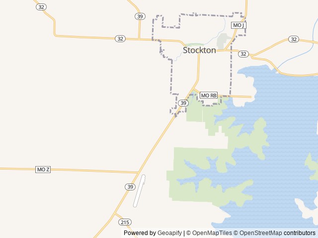 Map of The Stables RV & Lake Shop location at Stockton, MO, United States
