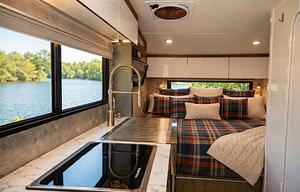 Modern RV w Panoramic Window & Outdoor Kitchen
