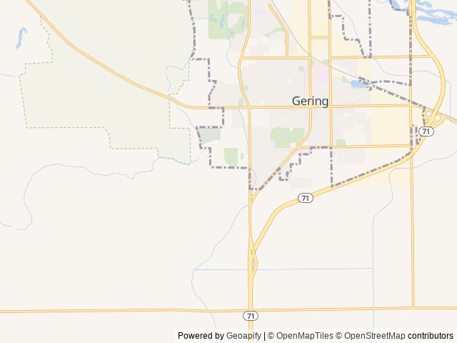 Map of Robidoux RV Park location at Gering, NE, United States