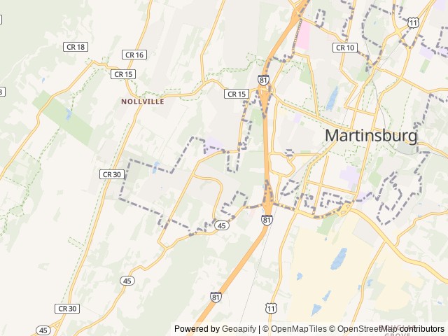 Map for 2016 Forest River Cruise Lite near Martinsburg, VA