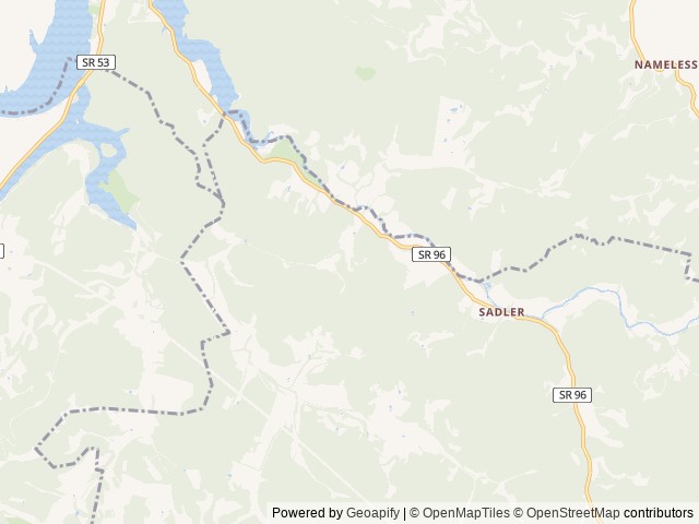 Map of Sanders Mountain Campground location at Granville, TN, United States