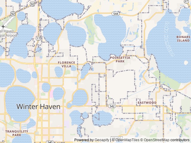 Map for "Adventure Awaits: Cozy & Fun RV Rental!" near Winter Haven, FL