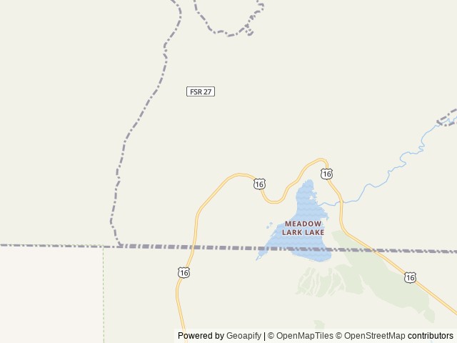 Map of Willow Park location at Ten Sleep, WY, United States