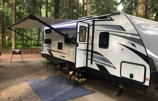 Keystone Passport Sleeps 8 comfortably.