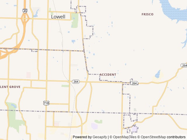 Map for Coachmen – Family Friendly, newly remodeled! near Springdale, MO